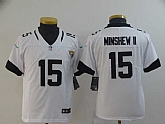 Youth Nike Jaguars 15 Gardner Minshew II White Vapor Untouchable Limited Jersey,baseball caps,new era cap wholesale,wholesale hats